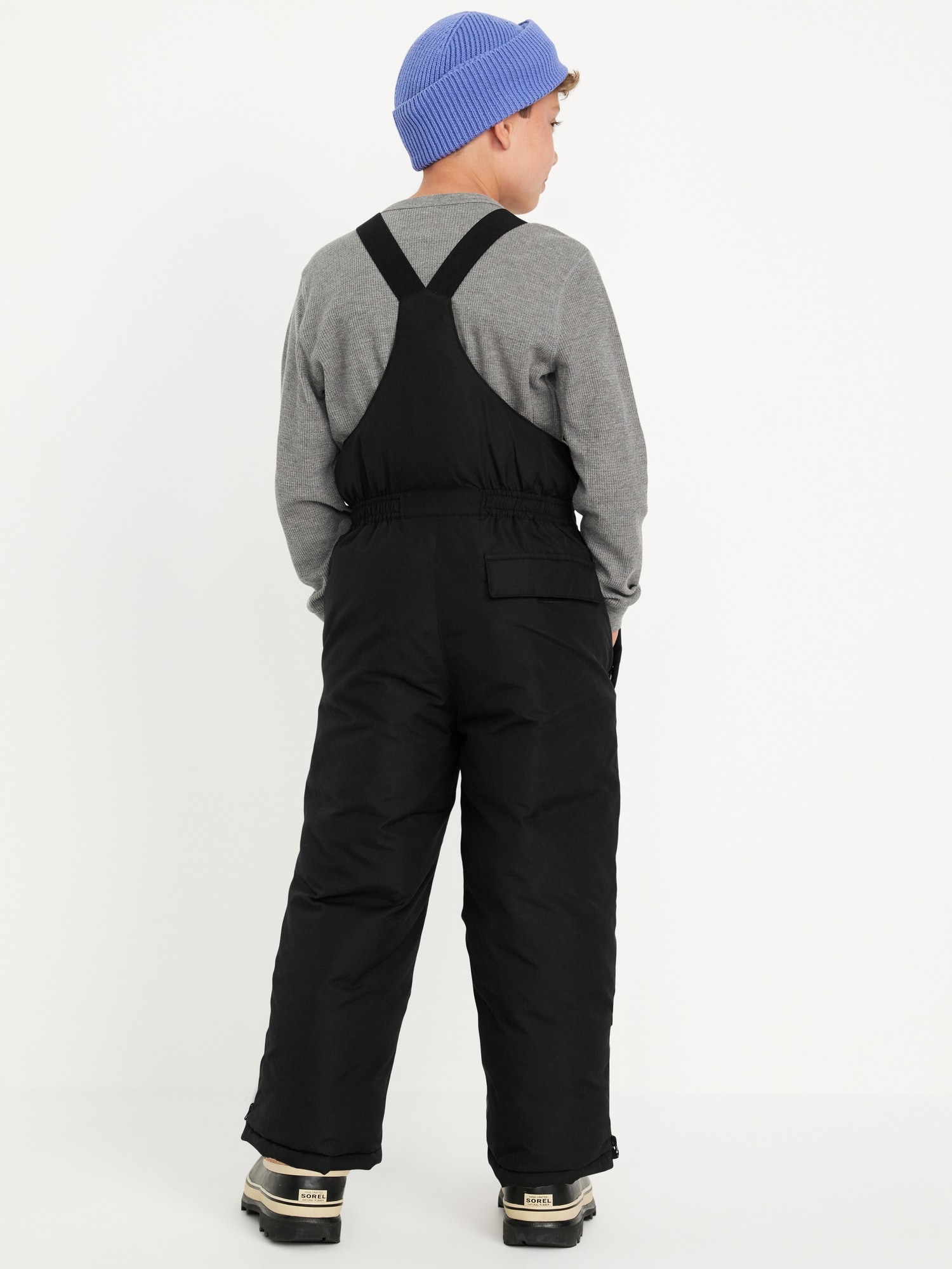 Water-Resistant Gender-Neutral Snow-Bib Overalls for Kids