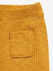 Voir une image plus grande du produit 3 de 3. Ensemble haut à manches longues en tricot côtelé et pantalon jambe large pour toute-petite fille