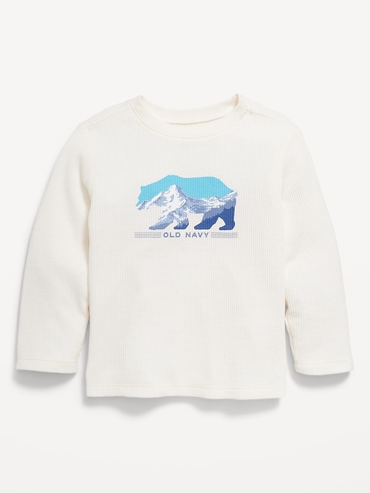 Voir une image plus grande du produit 1 de 2. T-shirt en tricot isotherme à logo pour tout-petit garçon