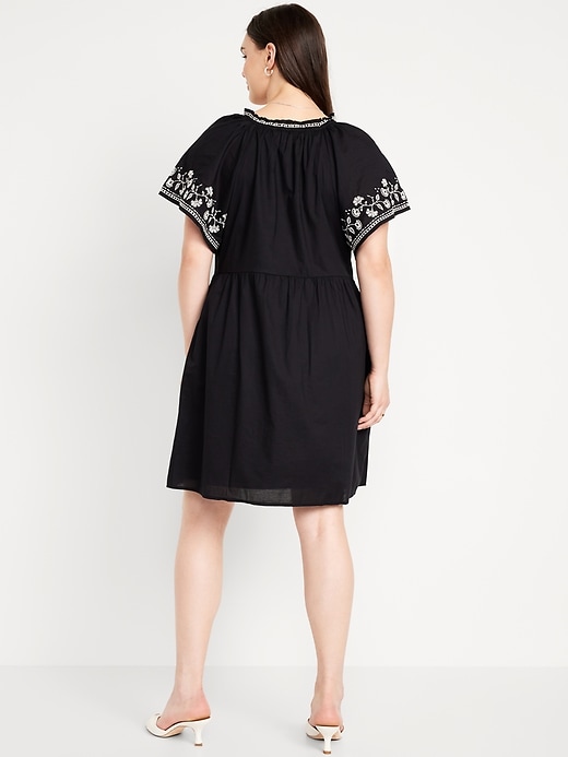 Image number 6 showing, Embroidered Mini Swing Dress