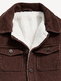 Voir une image plus grande du produit 3 de 3. Veste-chemise en velours côtelé doublée en Sherpa pour tout-petit garçon