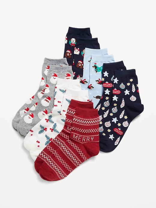 Voir une image plus grande du produit 1 de 1. Chaussettes courtes de fantaisie pour femme (paquet de 6 paires)