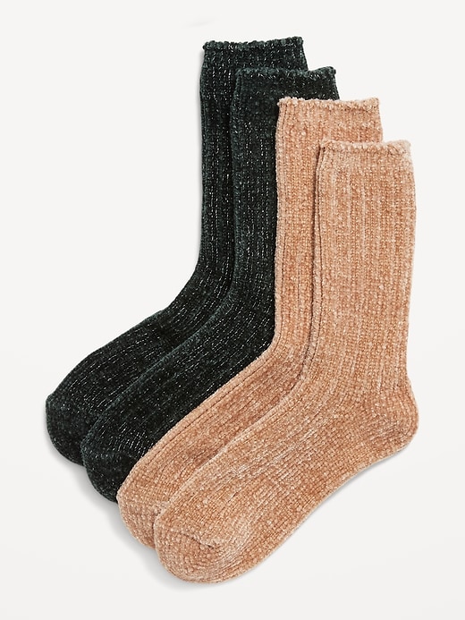 View large product image 1 of 1. Chenille Crew Socks 2-Pack for Women