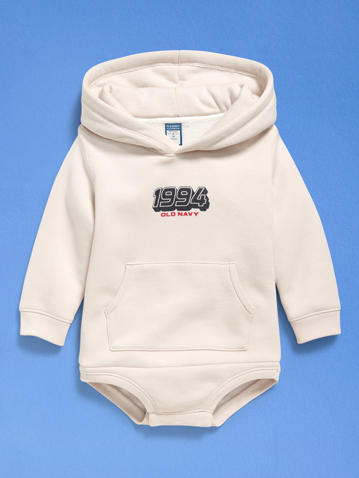 '94 Hooded Logo-Graphic One-Piece Romper for Baby