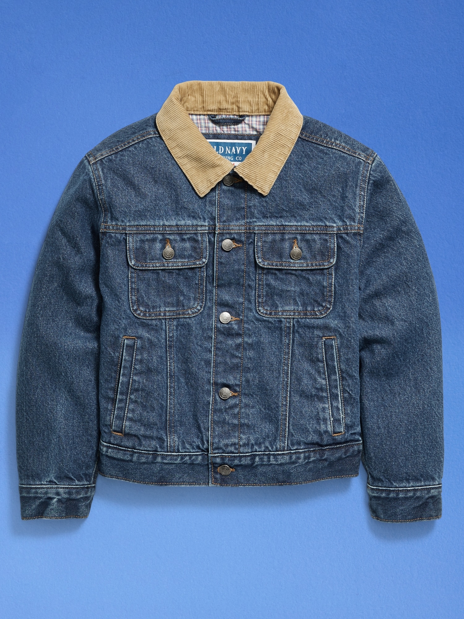 '94 Gender-Neutral Corduroy-Trim Jean Trucker Jacket for Kids