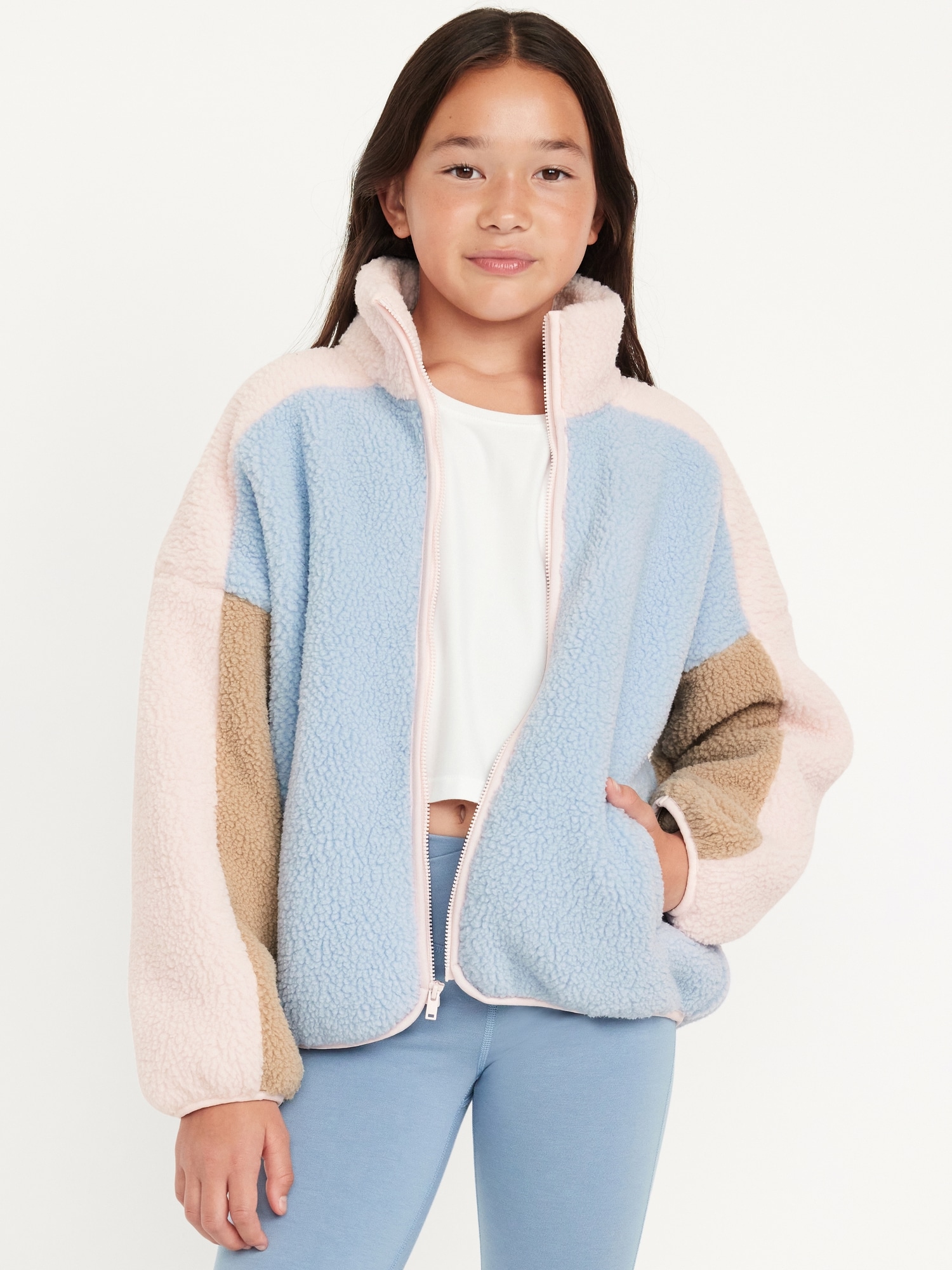 Girls sherpa quarter zip hotsell