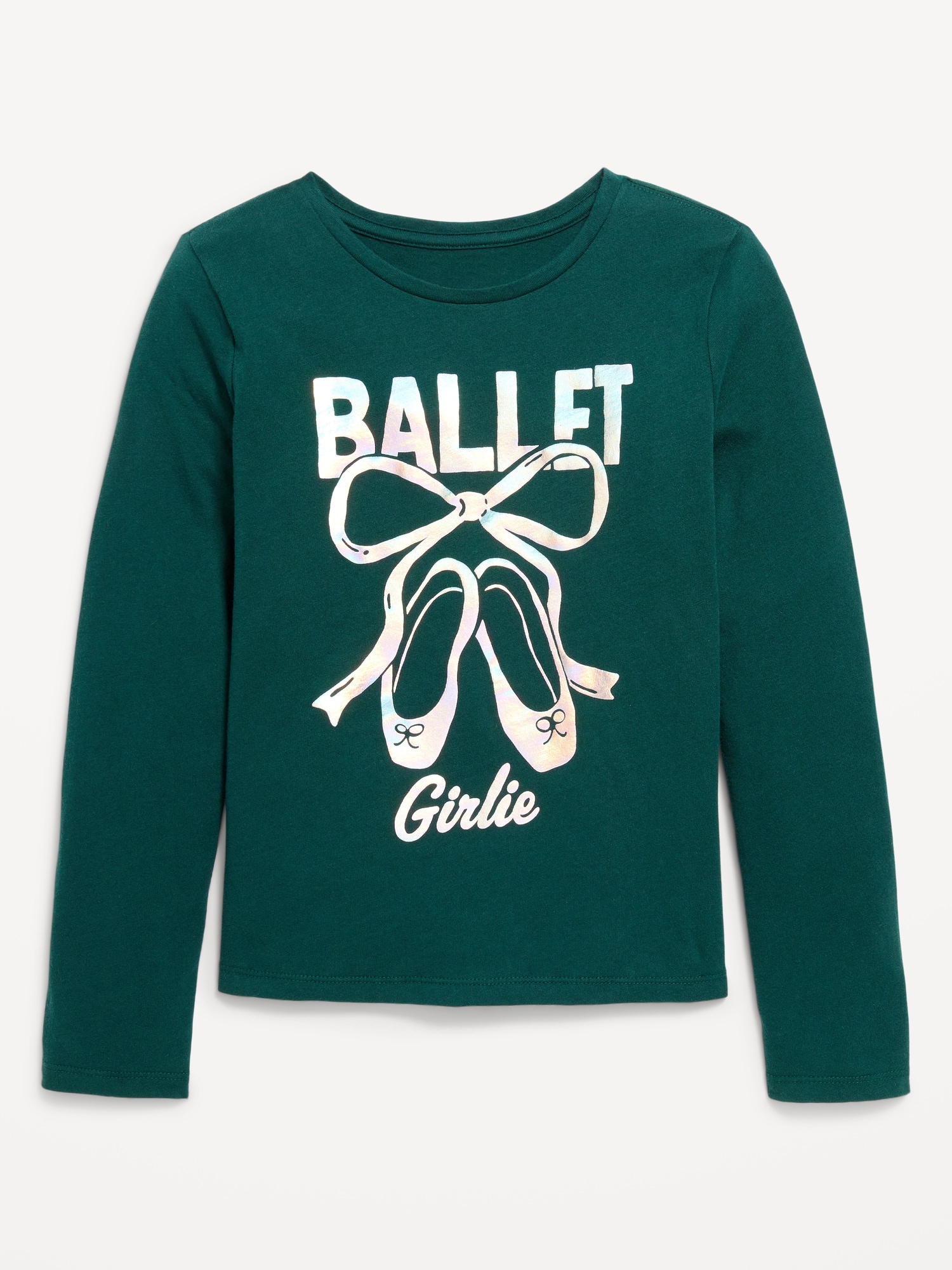 Girls green long sleeve shirt hotsell