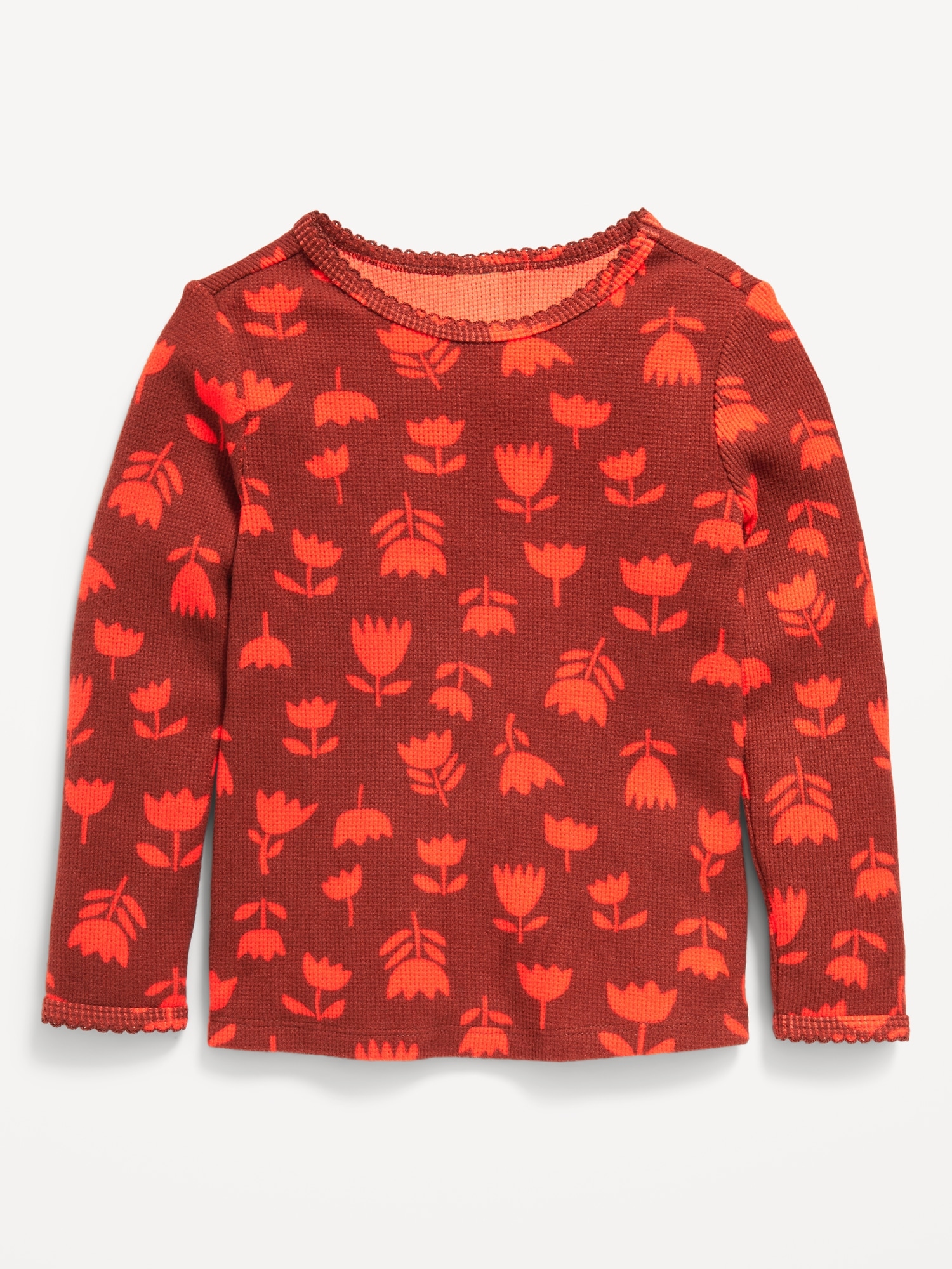 Long-Sleeve Thermal-Knit T-Shirt for Toddler Girls