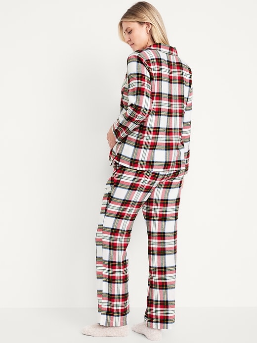 Image number 4 showing, Maternity Matching Flannel Pajama Set