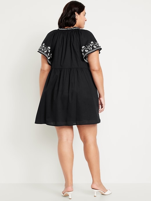 Image number 8 showing, Embroidered Mini Swing Dress