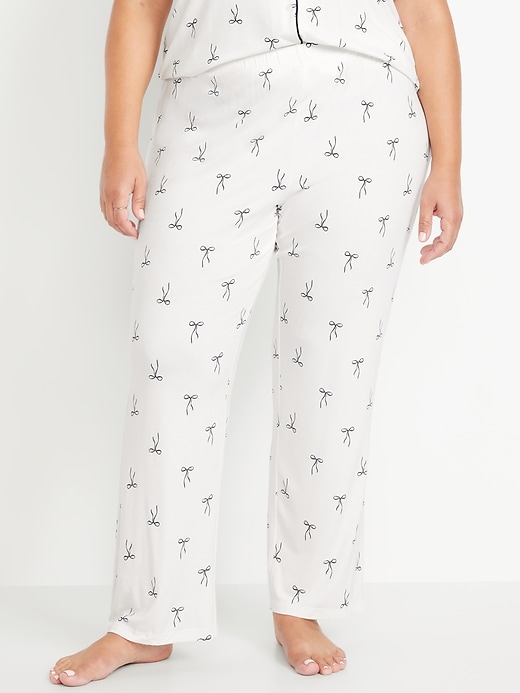 Image number 7 showing, Mid-Rise Knit Jersey Pajama Pant