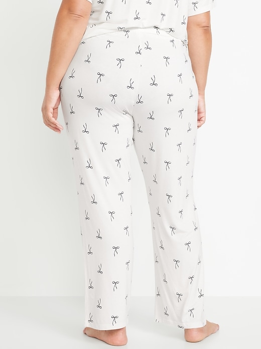 Image number 8 showing, Mid-Rise Knit Jersey Pajama Pant