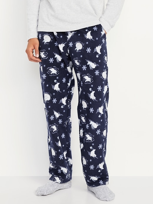 L'image numéro 1 présente Pantalon de pyjama en micromolleton pour homme