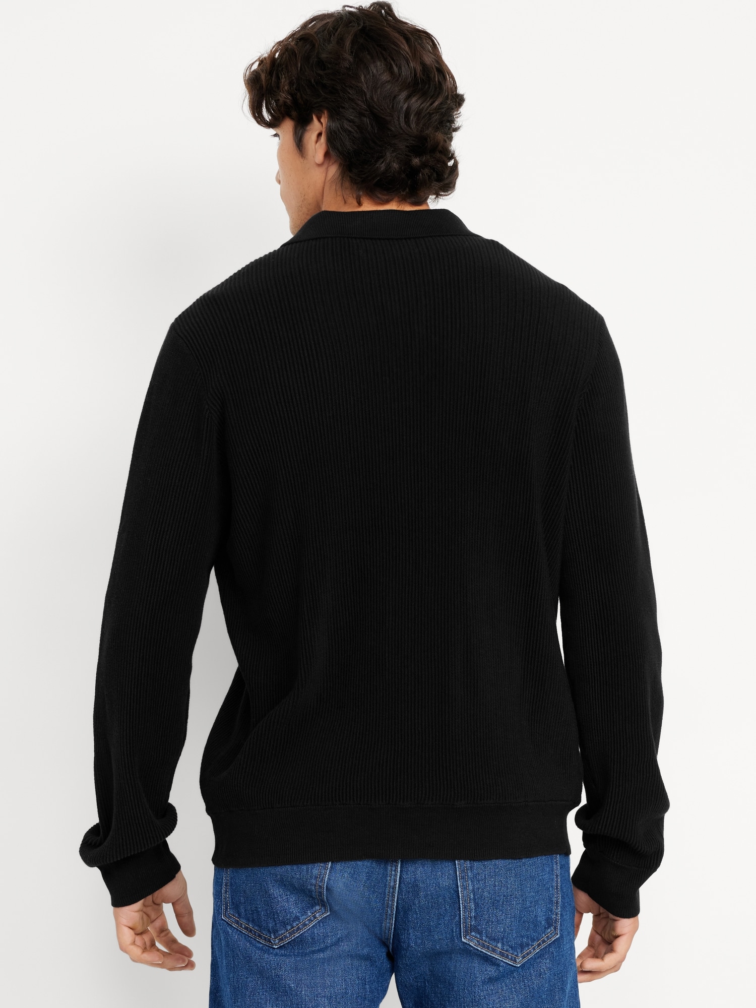 Relaxed Fit Polo Sweater