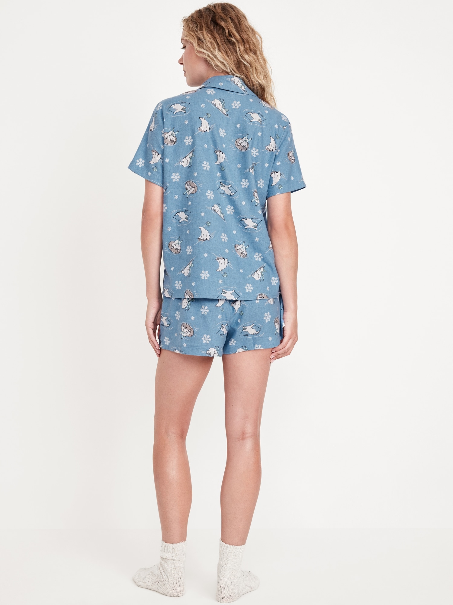 Flannel Pajama Short Set