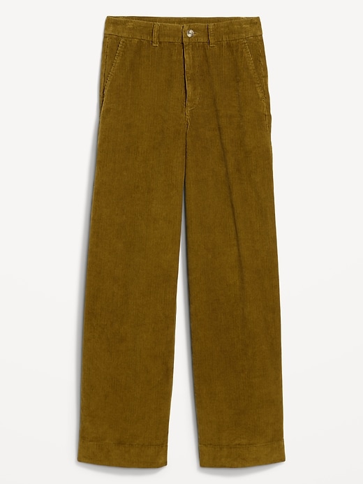 Image number 4 showing, High-Waisted Corduroy Wide-Leg Pants