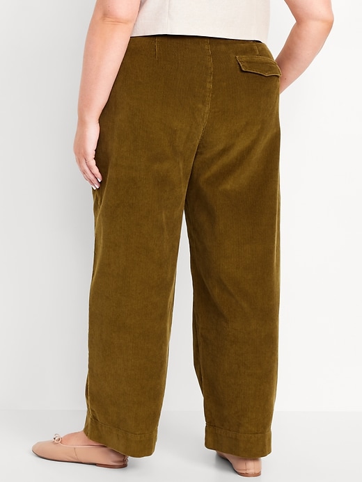 Image number 8 showing, High-Waisted Corduroy Wide-Leg Pants