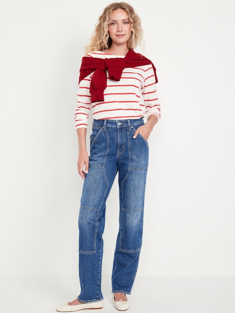 Jean OG utilitaire ample à taille haute - Fini Moyen