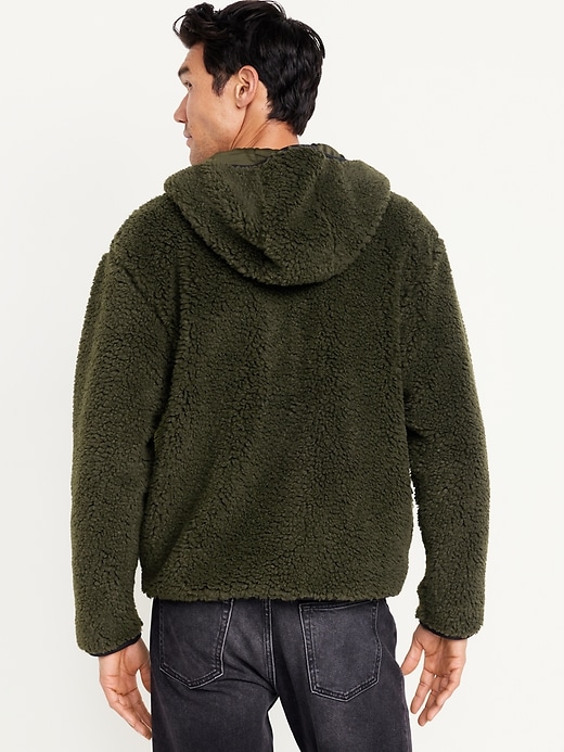 Image number 2 showing, Hooded Sherpa Zip Jacket