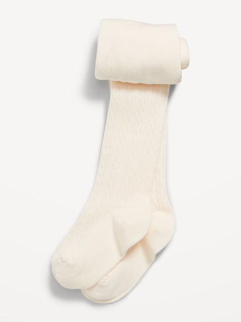 Collant en tricot doux pour toute-petite fille - Blanc
