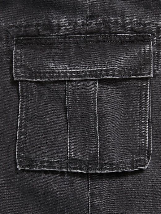 Image number 5 showing, High-Waisted Super Baggy Wide-Leg Cargo Jeans for Girls