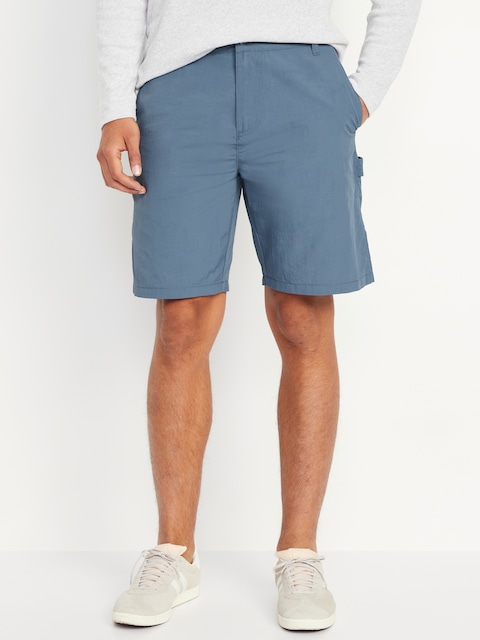 Short Tech coupe menuisier ample, entrejambe de 23 cm - Bleu