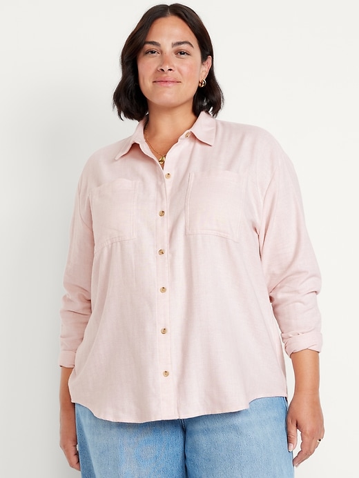 Image number 7 showing, Flannel Boyfriend Button-Down Shirt