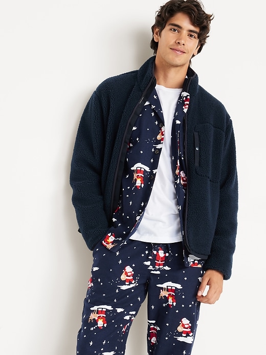 Image number 3 showing, Printed Flannel Pajama Set