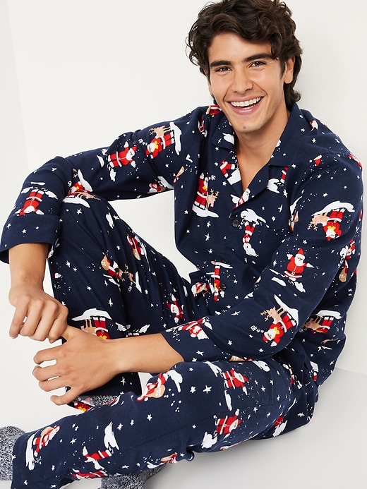 Image number 3 showing, Printed Flannel Pajama Set