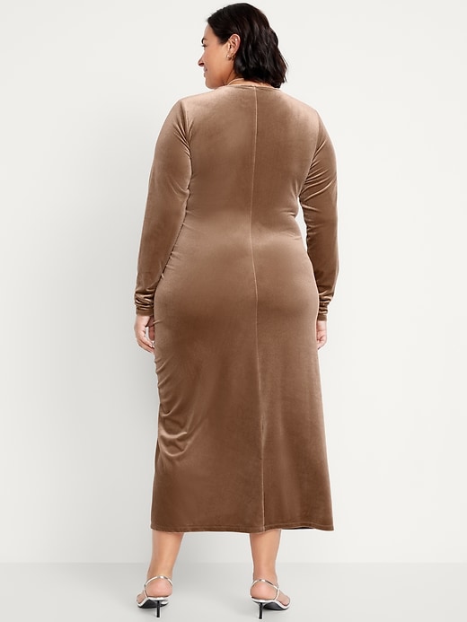 Image number 6 showing, Ruched Velvet Midi Dress