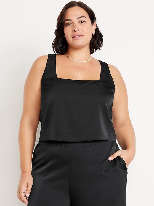 Image number 7 showing, Satin Crop Shell Tank