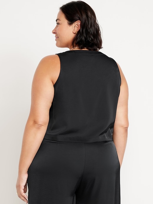 Image number 8 showing, Satin Crop Shell Tank