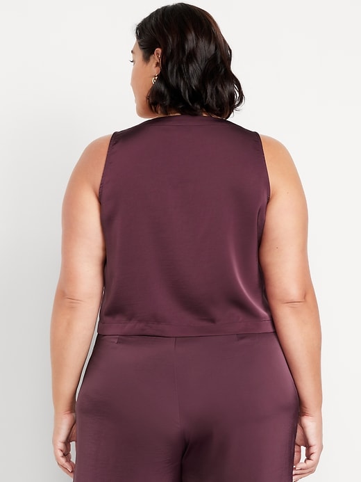 Image number 8 showing, Satin Crop Shell Tank