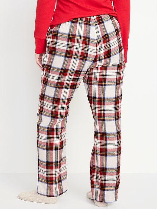 Image number 6 showing, Mid-Rise Flannel Pajama Pants for Women