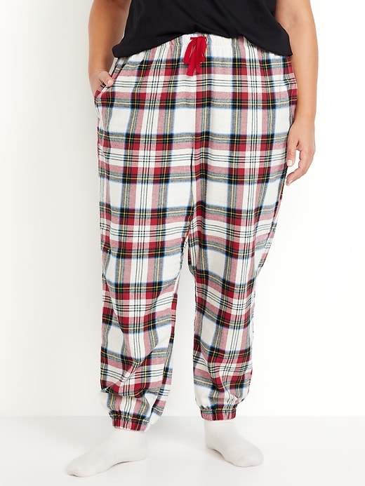 Image number 7 showing, High-Waisted Flannel Pajama Joggers