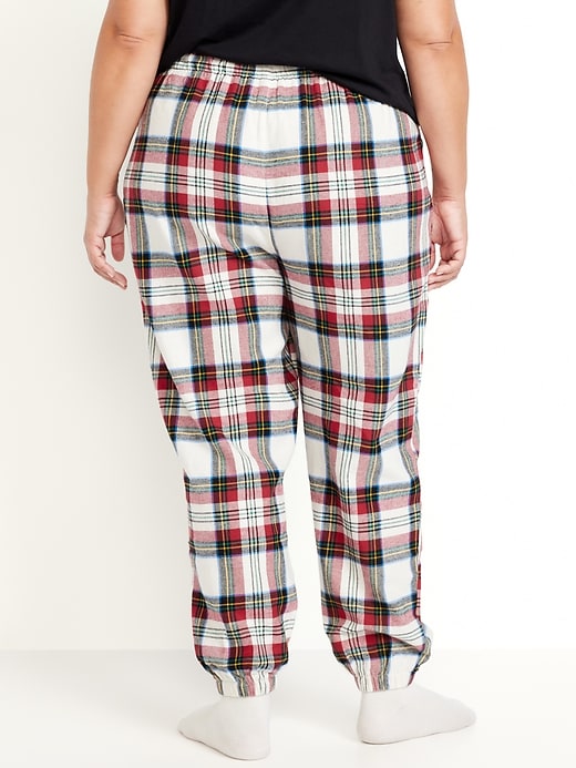 Image number 8 showing, High-Waisted Flannel Pajama Joggers