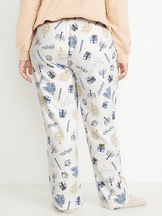 Image number 8 showing, Mid-Rise Printed Flannel Pajama Pants