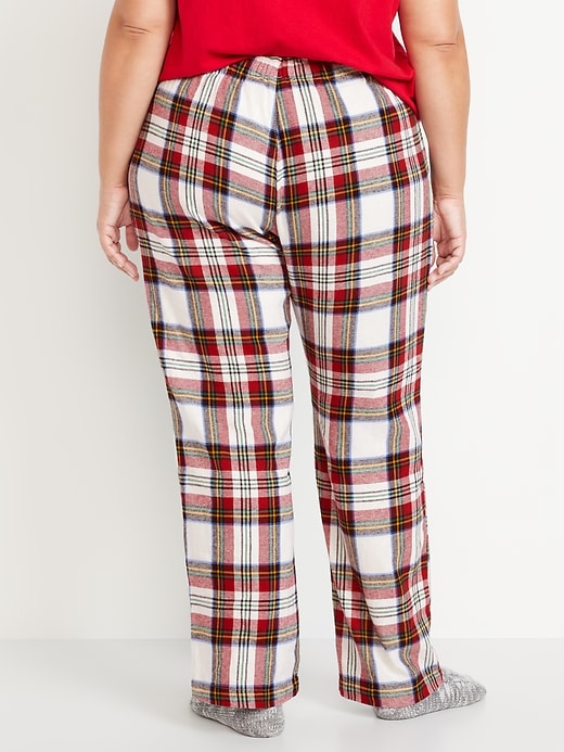 Image number 8 showing, Mid-Rise Flannel Pajama Pants for Women