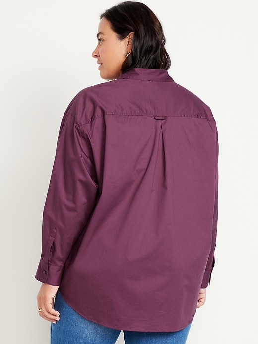 Image number 8 showing, Oversized Button-Down Boyfriend Shirt