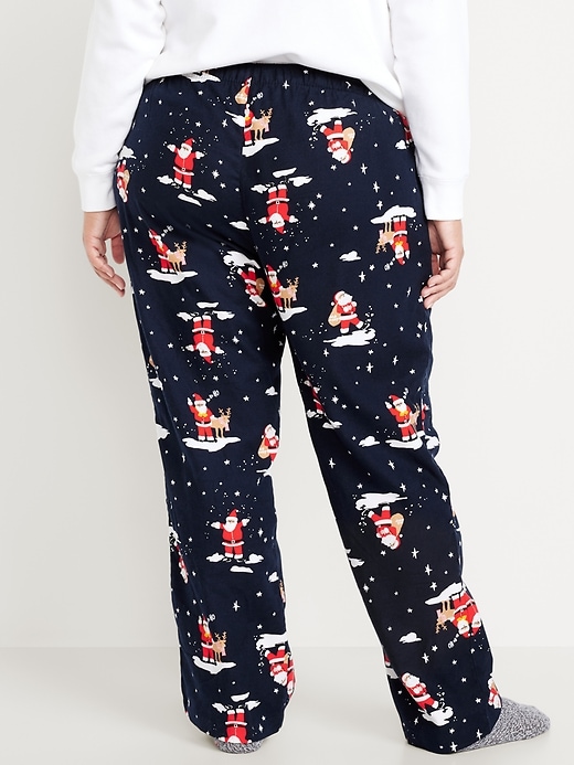 Image number 8 showing, Mid-Rise Printed Flannel Pajama Pants