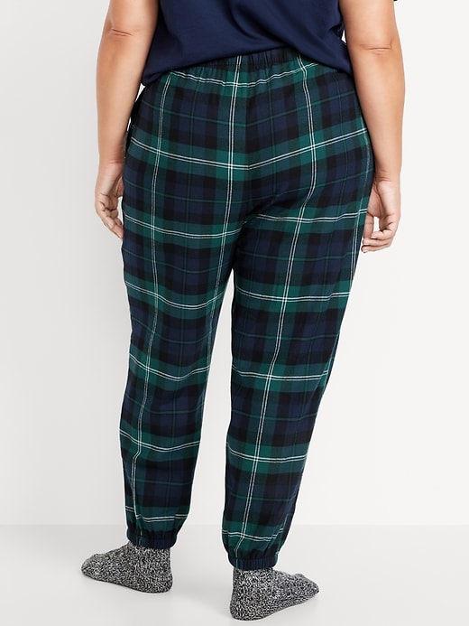 L'image numéro 8 présente Pantalon de jogging de pyjama en flanelle à taille haute pour femme