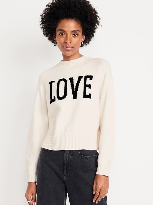 Image number 1 showing, SoSoft Loose Graphic Sweater