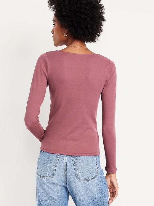 Image number 2 showing, Twist-Front Ribbed Top