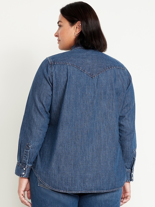 Image number 8 showing, Classic Button-Down Jean Shirt