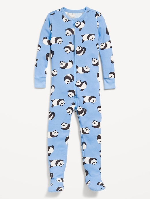 View large product image 1 of 2. Snug-Fit Zip-Front Footed Pajama One-Piece for Toddler &amp; Baby