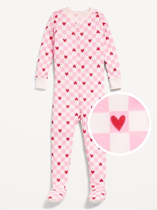 View large product image 1 of 2. Printed Snug-Fit Zip-Front Footed Pajama One-Piece for Toddler & Baby