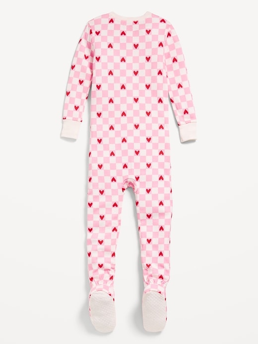 View large product image 2 of 2. Printed Snug-Fit Zip-Front Footed Pajama One-Piece for Toddler & Baby