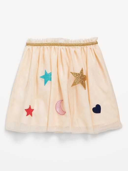 View large product image 2 of 2. Embroidered Applique Tulle Tutu Skirt for Toddler Girls