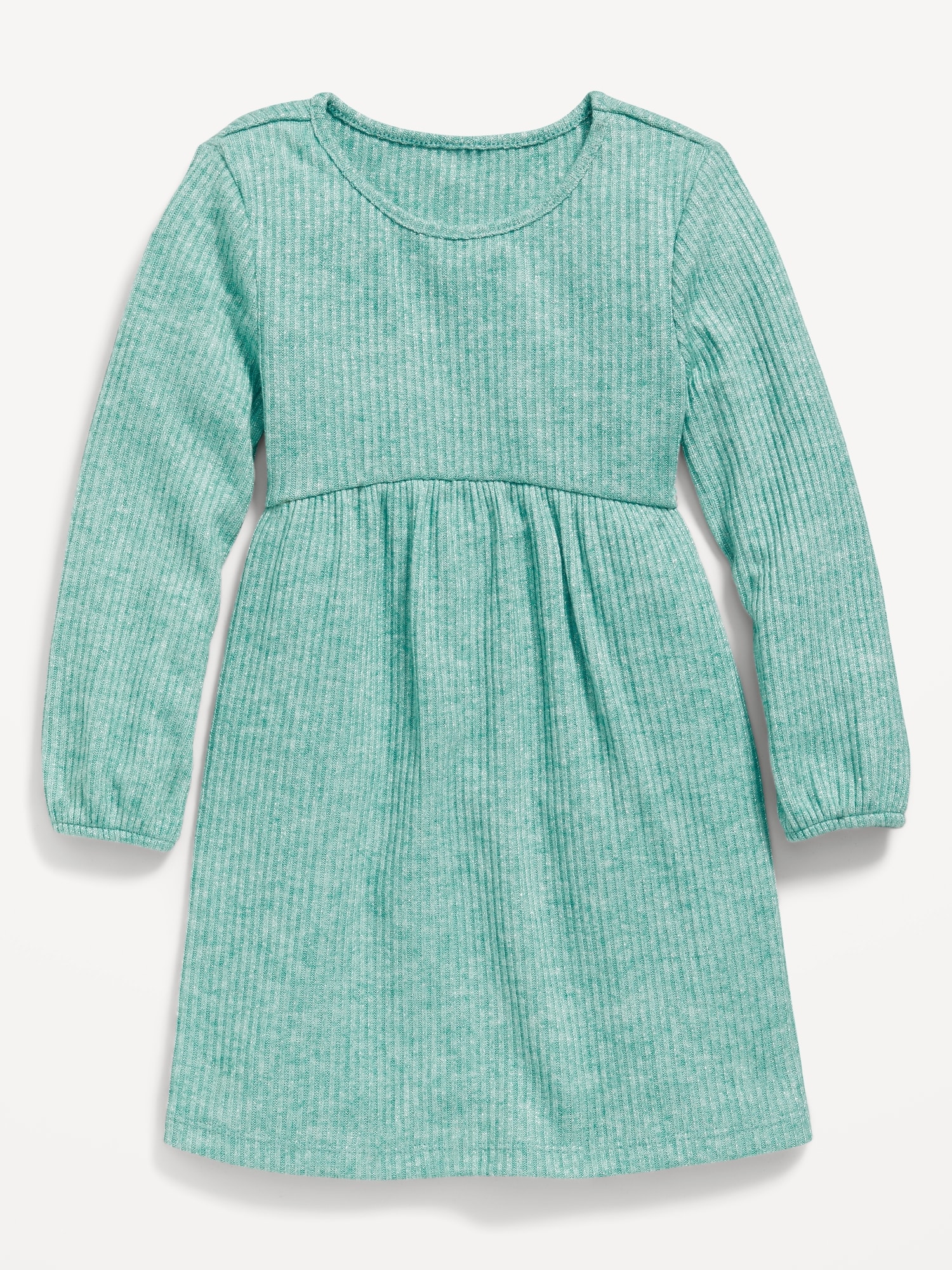 Robe côtelée à manches longues pour toute-petite fille