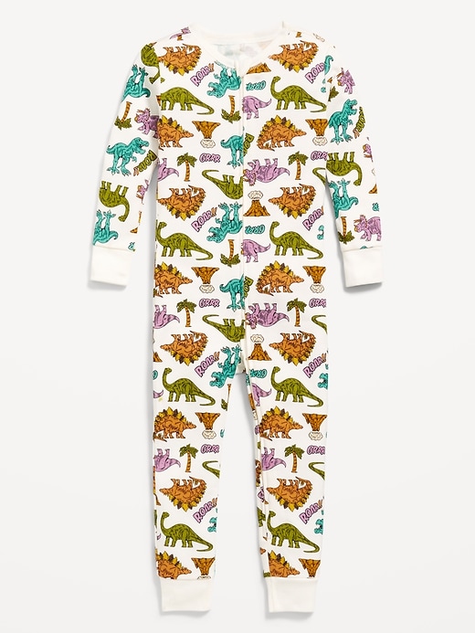 View large product image 1 of 1. Unisex Snug-Fit 2-Way-Zip Printed Pajama One-Piece for Toddler & Baby